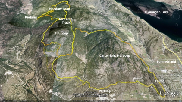 Cartwright Mt. Trails (Click to enlarge)